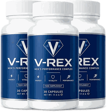 V-Rex Male Enhancement Capsules – drei Dosen des Performance-Komplexes für Männer mit je 30 Kapseln